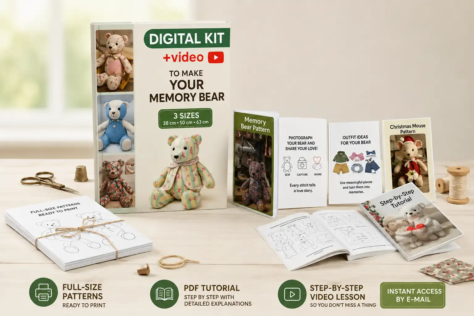 The complete Memory Bear digital kit